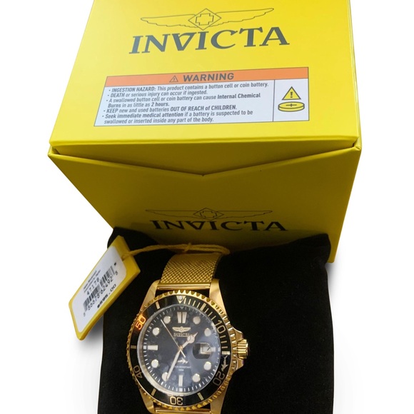 Invicta Gold and Black Dive Watch - Picture 1 of 1